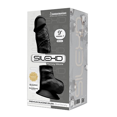 Premium dildo Mod.1 9" SilexD Nero LoveLab-2