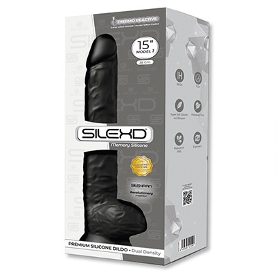 Premium silicone Dildo Mod.1 15'' nero Silexd - LoveLab - 2