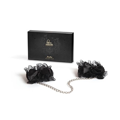 Frou Frou Organza Handcuffs Black Bijoux Indiscrets - LoveLab - 2