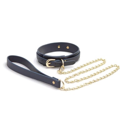Bondage Couture - Collar and leash blue NS Novelties - LoveLab